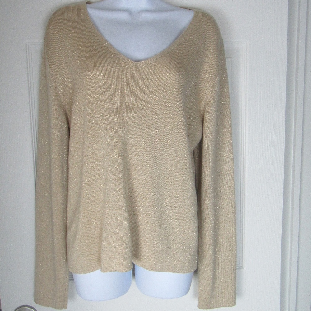 New York and Company Gold Sweater size XL